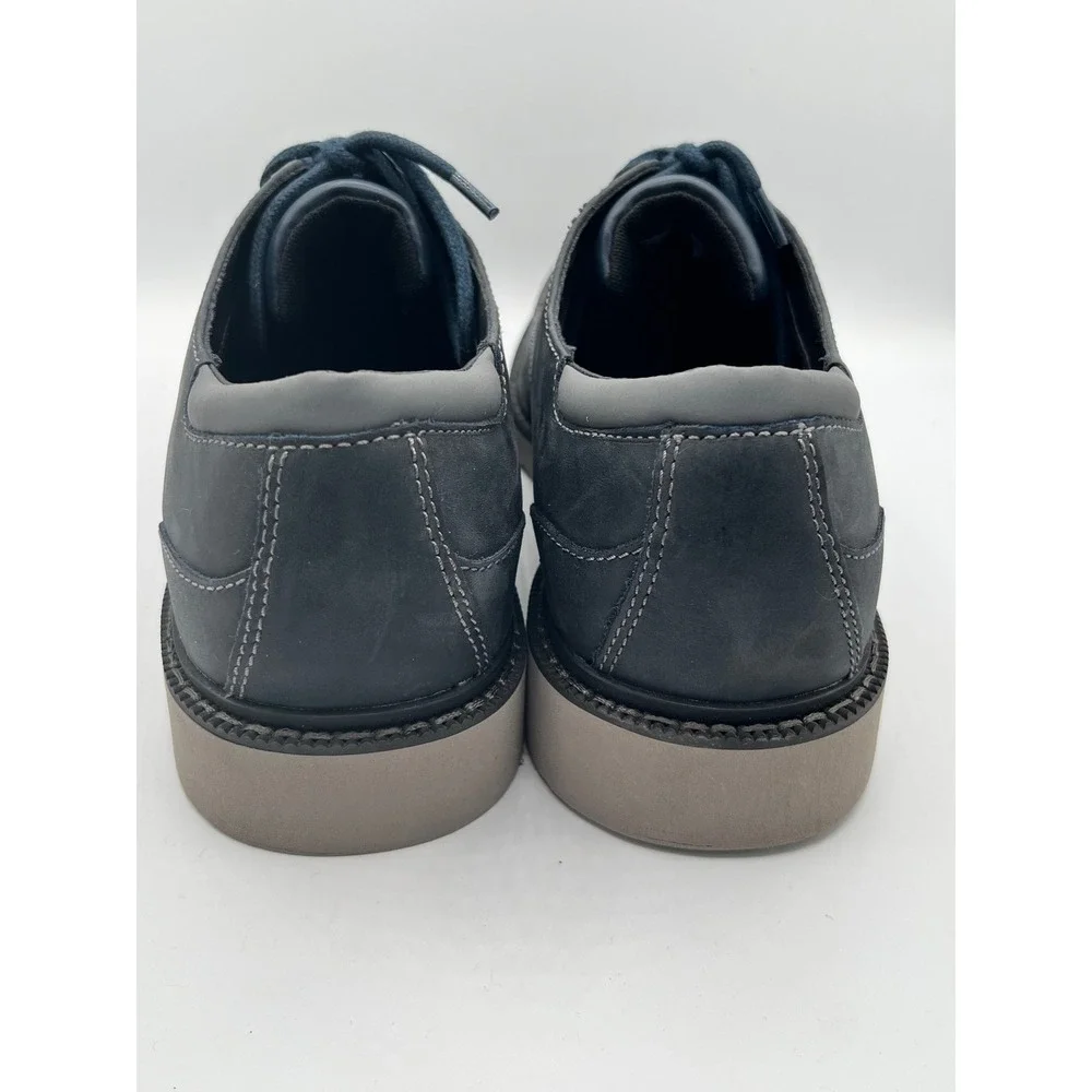 Rockport Waterproof trutech Men Navy Blue Nubuck Leather Oxford Shoes Sz 10.5M